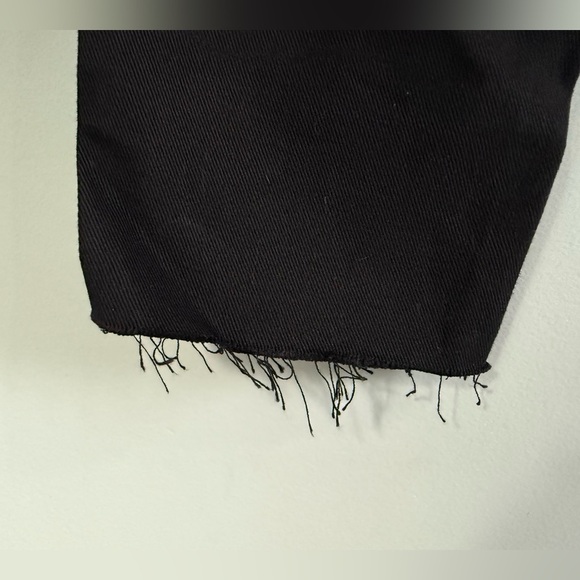 Amaryllis & Tayshia The Manhattan Black denim Jeans Sz 6 Frayed Hem Straight Leg - Picture 7 of 15